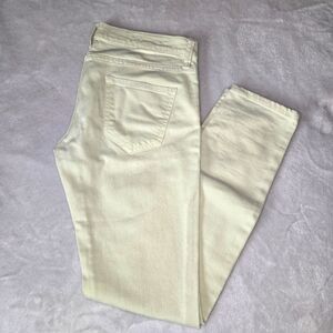 Faconnable ladies straight jeans low rise size 28 in light green-yellow color